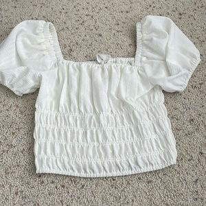 elodie white cropped shirt small